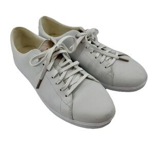 Cole Haan Grand Crosscourt White Leather‎ Rose Gold Metallic Sneakers Womens